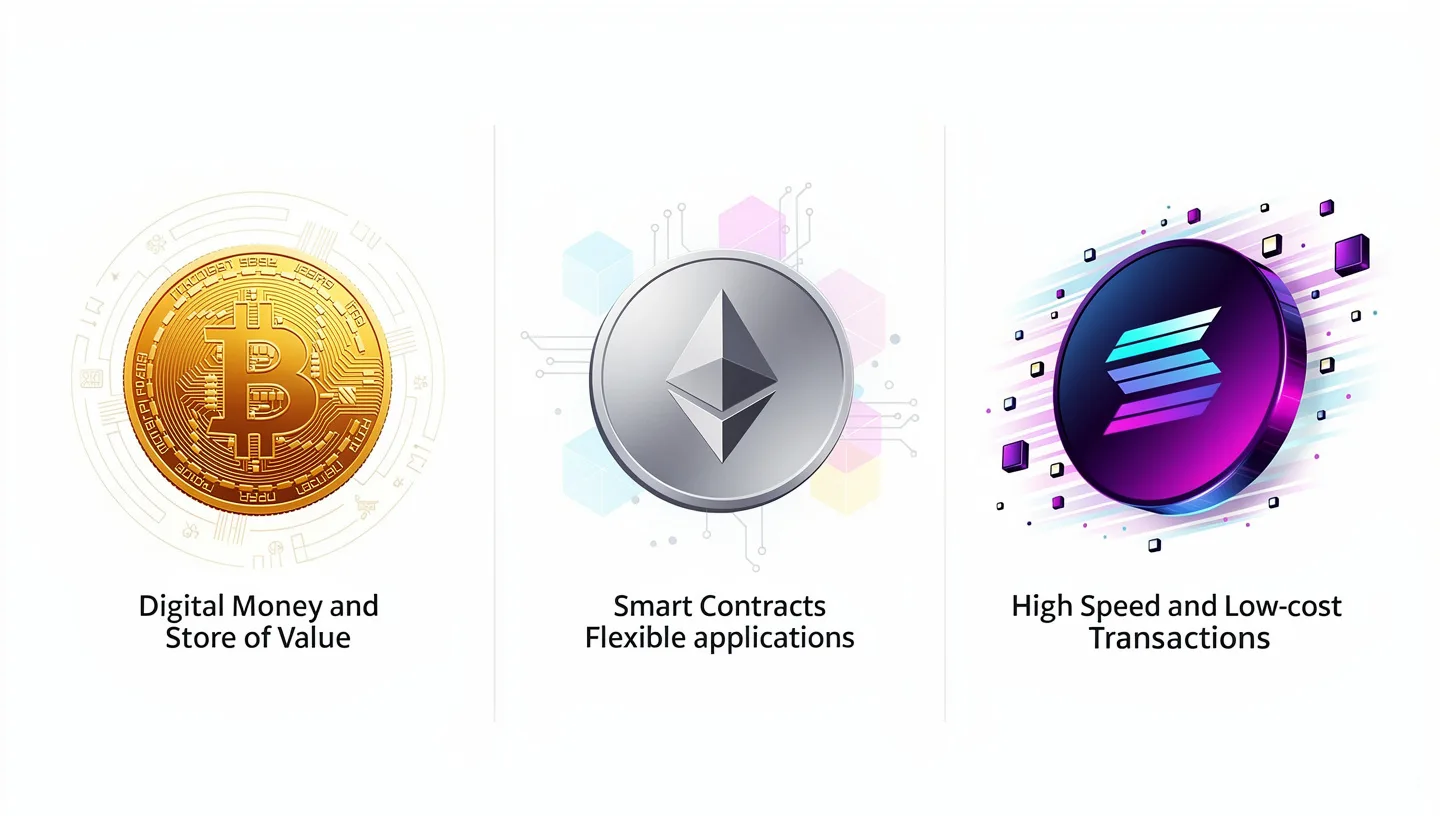 Solana vs Ethereum vs Bitcoin