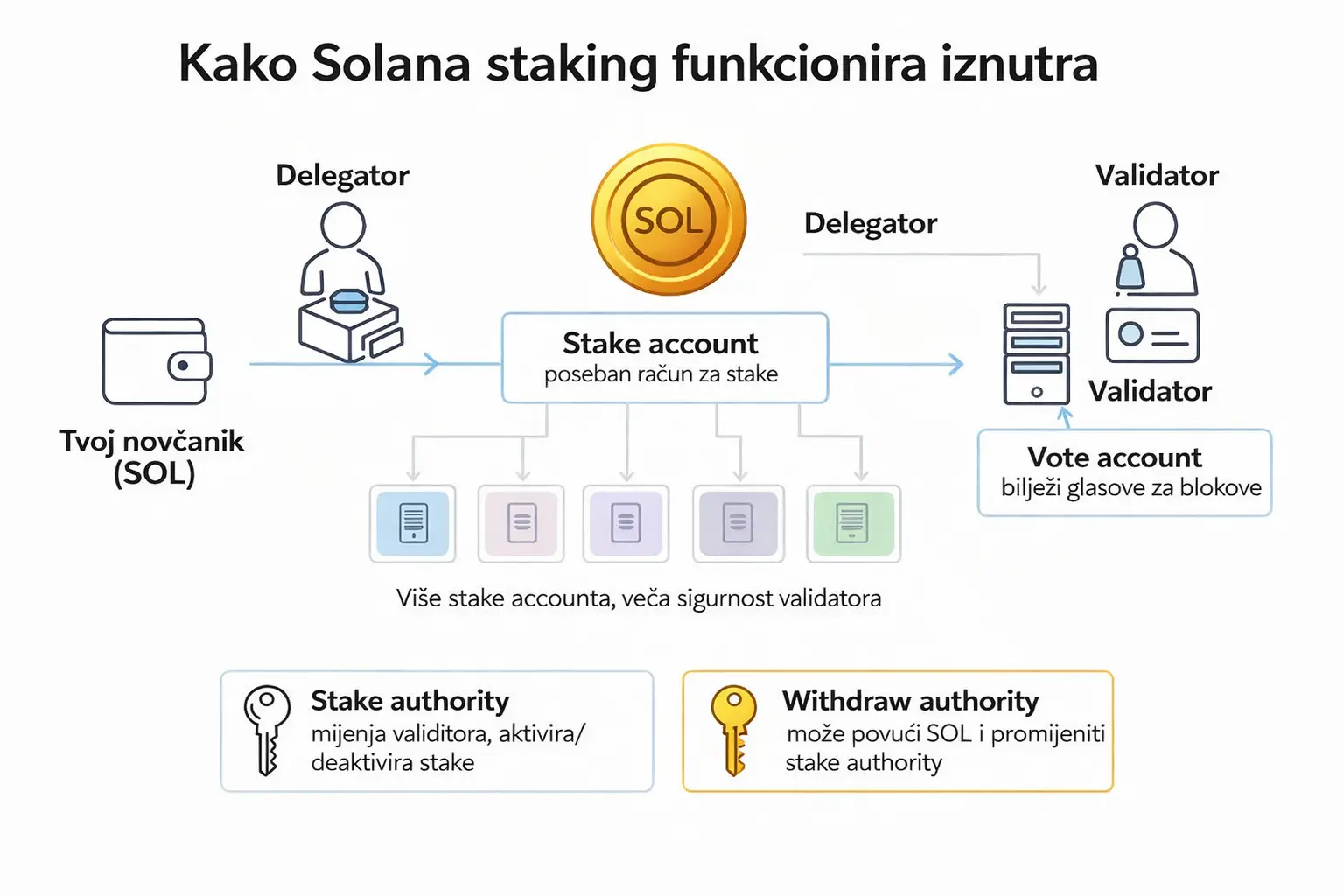 Kako Solana staking funkcionira iznutra