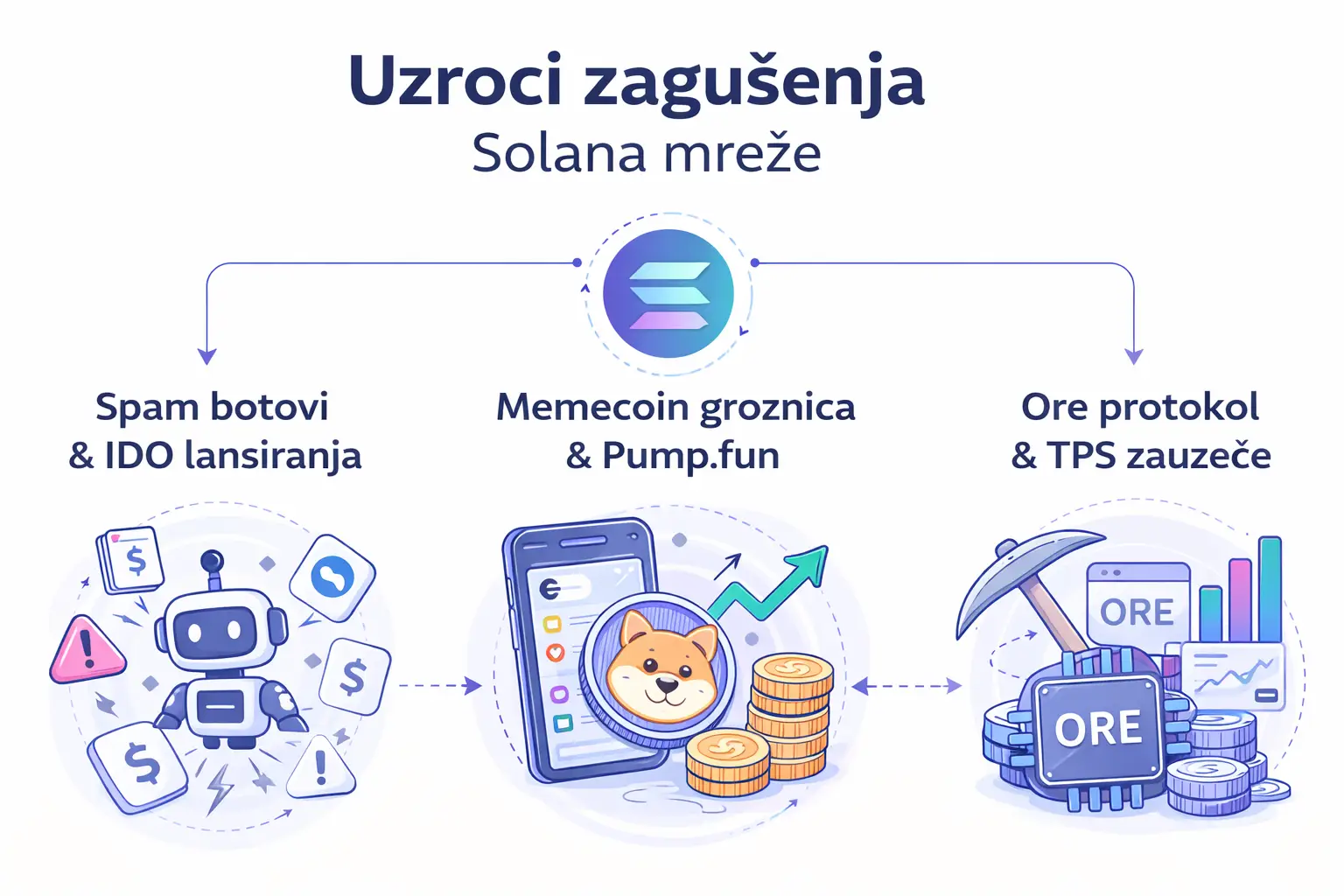 Uzroci zagušenja šta zapravo gazi Solana mrežu