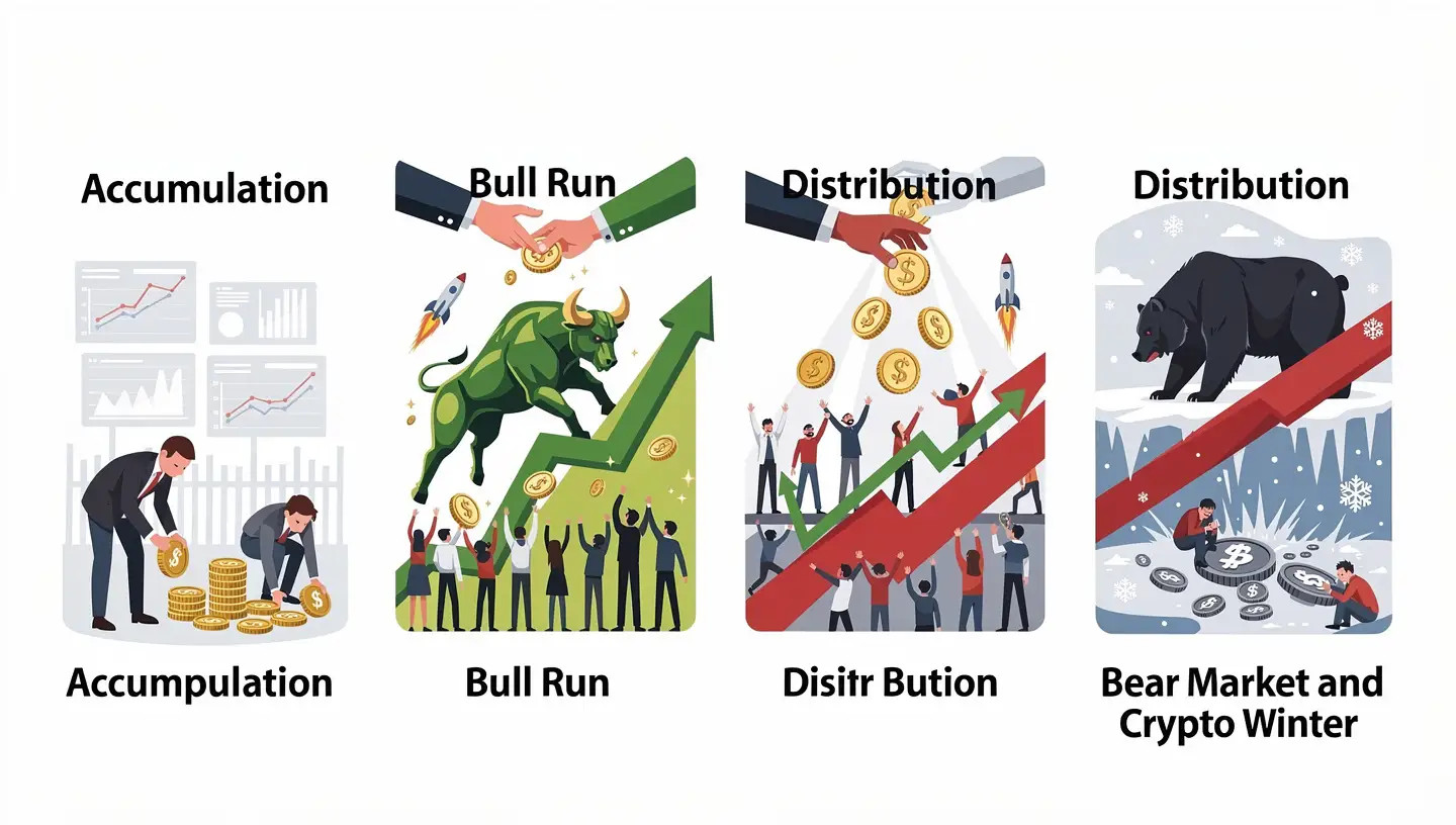 Četiri faze kripto tržišnog ciklusa