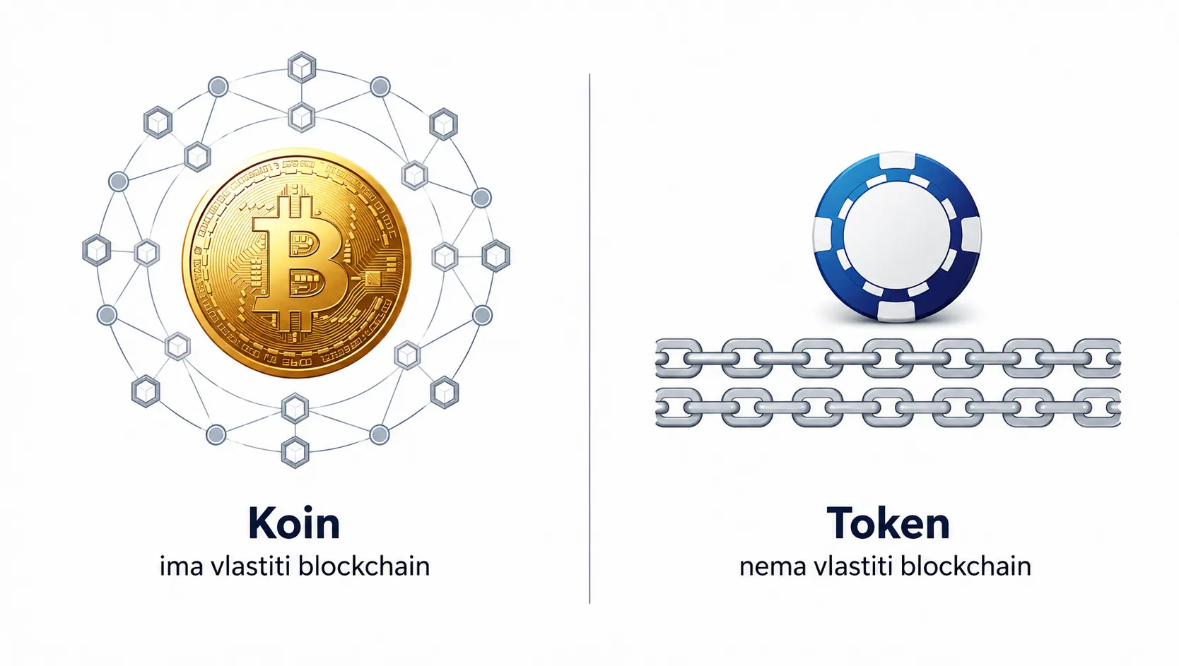 Coin vs token koja je razlika i zašto je bitna