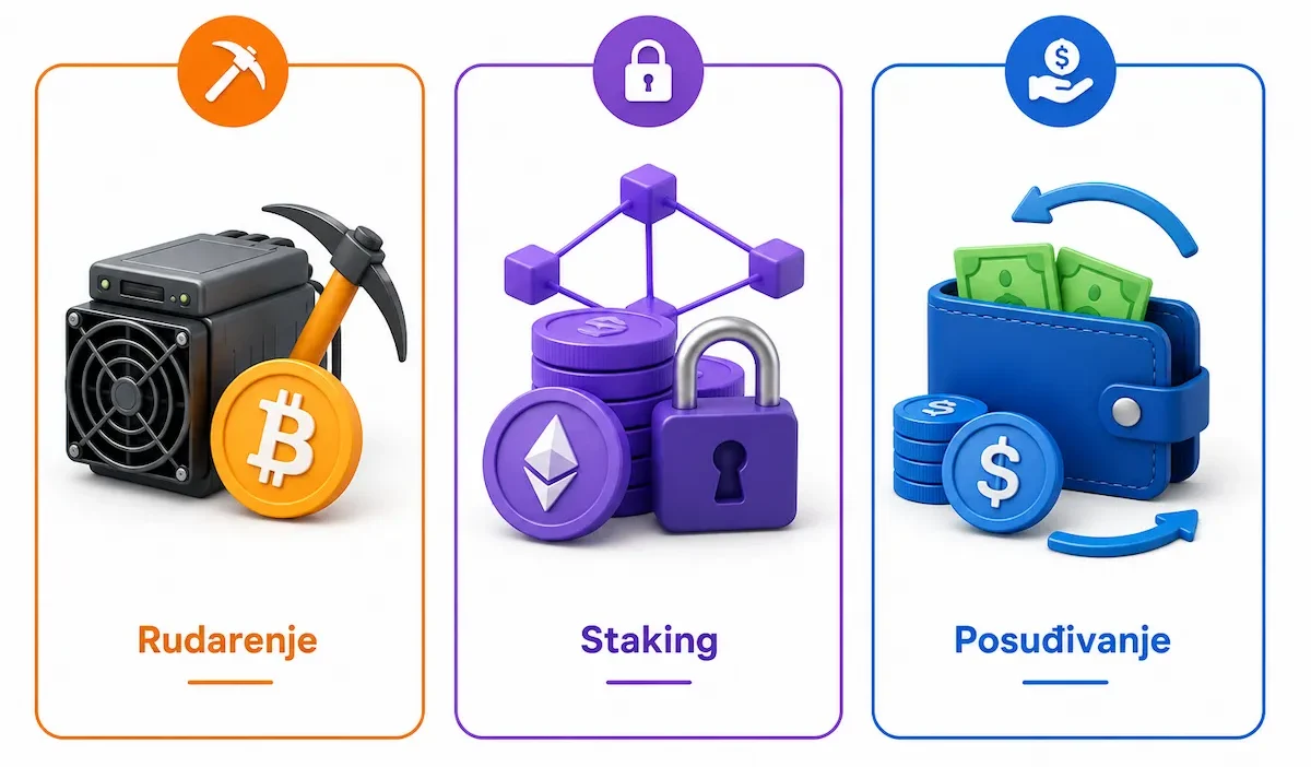 Staking vs mining vs lending