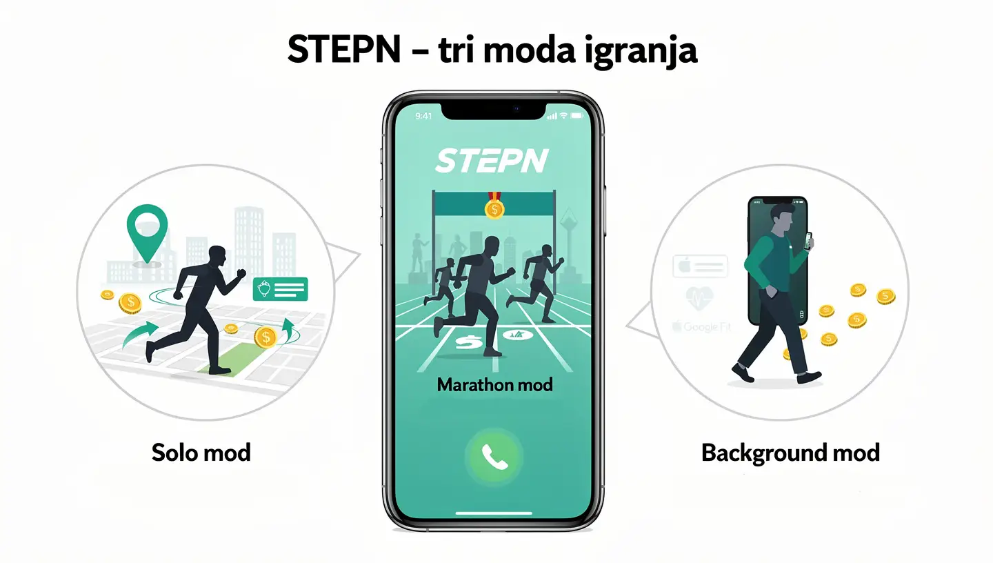 Tri moda igranja u STEPN-u