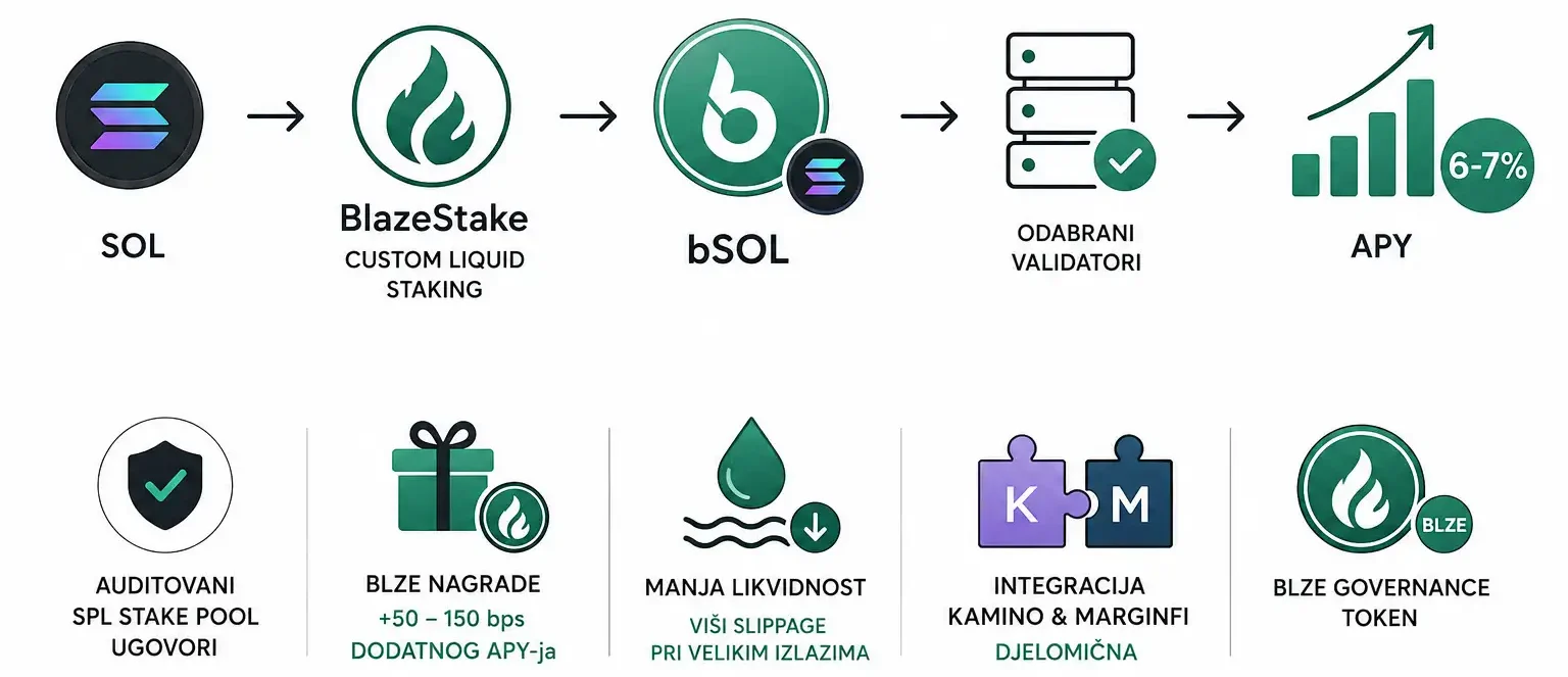 bSOL (BlazeStake) validator-direct LST s BLZE nagradama